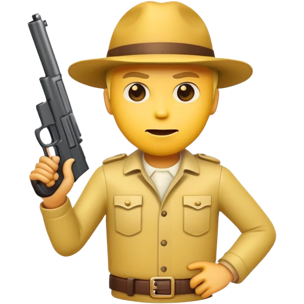 Emoji man with a gun emoji