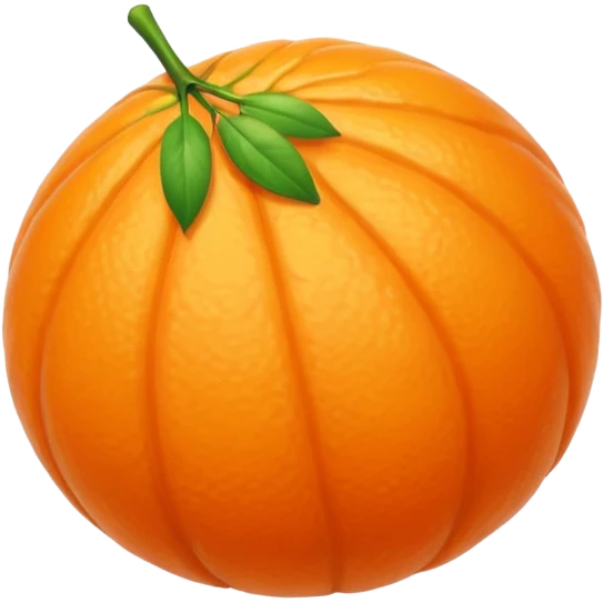 orange round leave emoji
