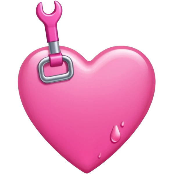 heart made with a nail polish pink emoji