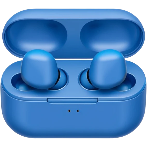 blue wireless earbuds emoji