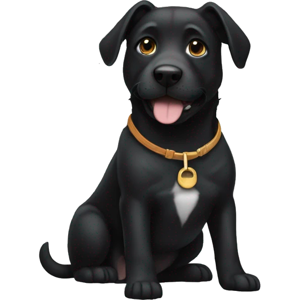 Perro negro yblaco emoji