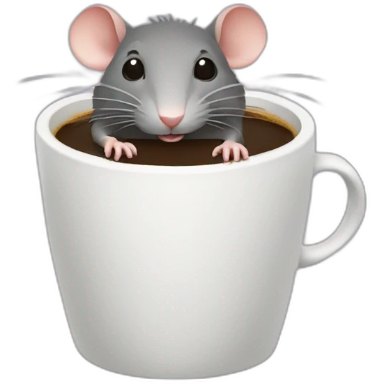 Rat drink coffee emoji
