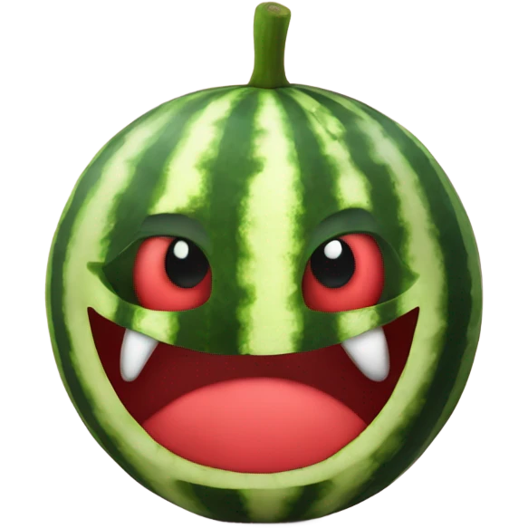 Demon watermelon emoji