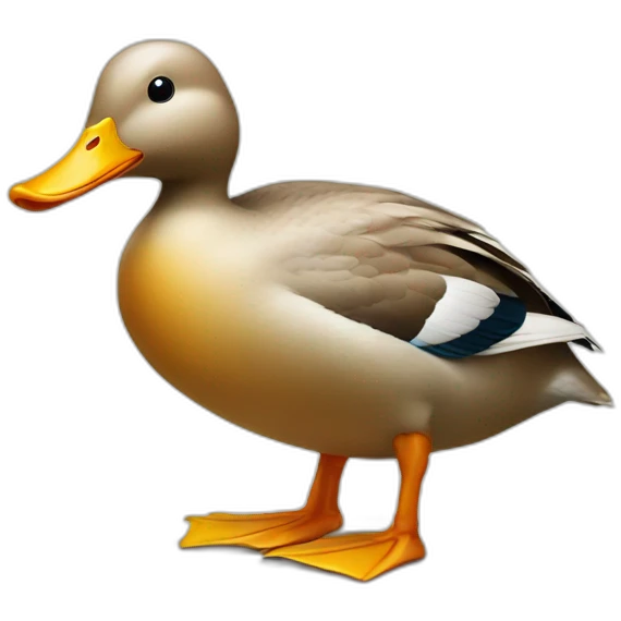 Duck with human legs emoji