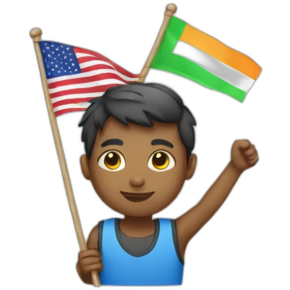 boy with use flag emoji