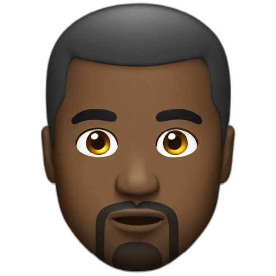 kanye west with a lot of hair emoji