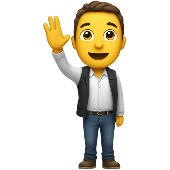 Me waving hello  emoji