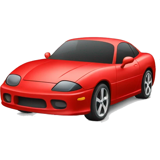 Red sports car with glasses  emoji