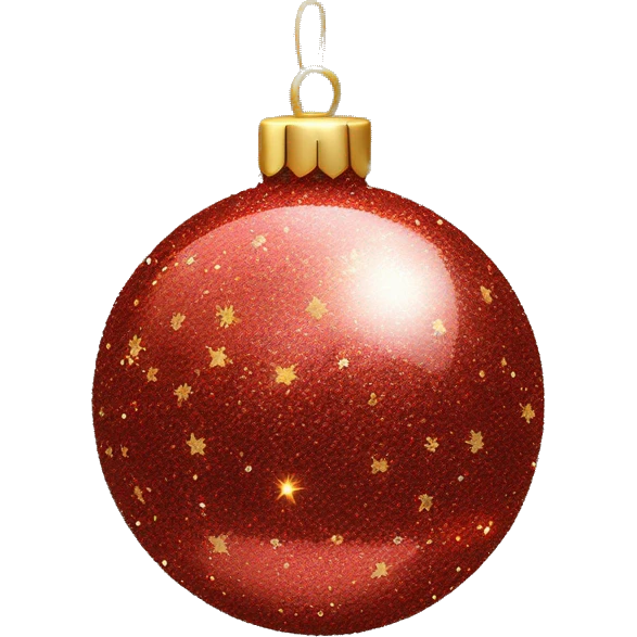 glitter Christmas bauble emoji