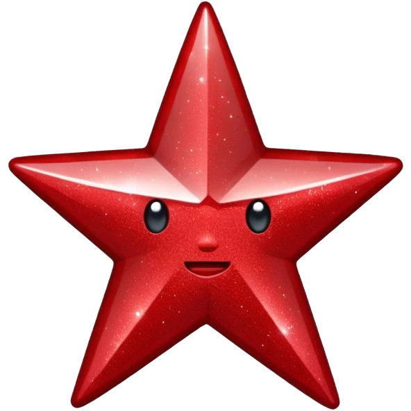 red glitter star  emoji