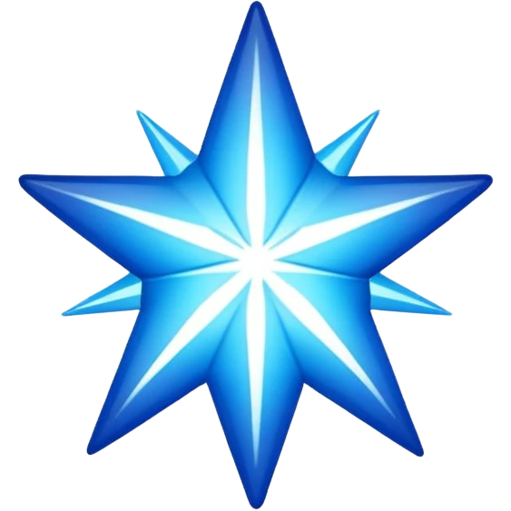 Estrella de color azul emoji