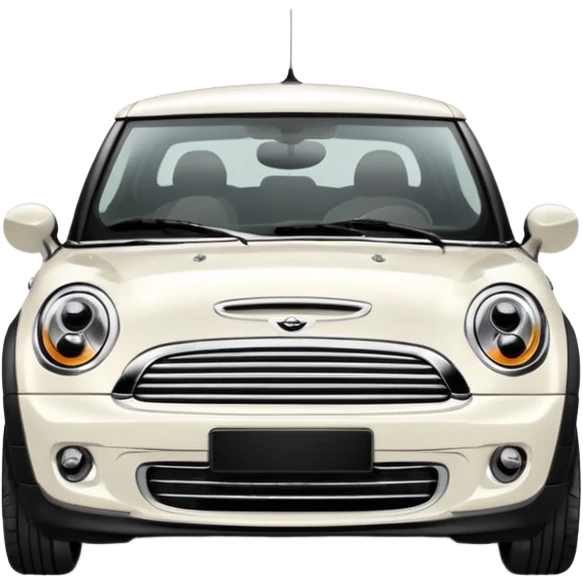 White Mini Cooper car emoji