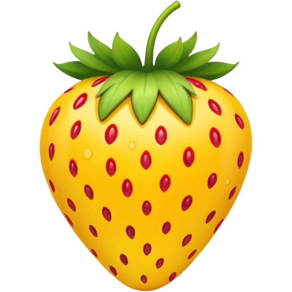 Strawberry: yellow seet emoji