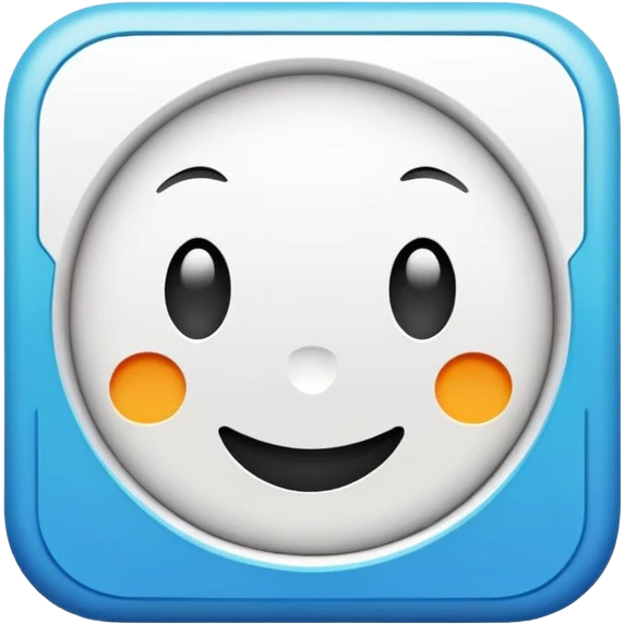 blue backround with a white square in the middle that is rotated approximately 45 degrees, emoji