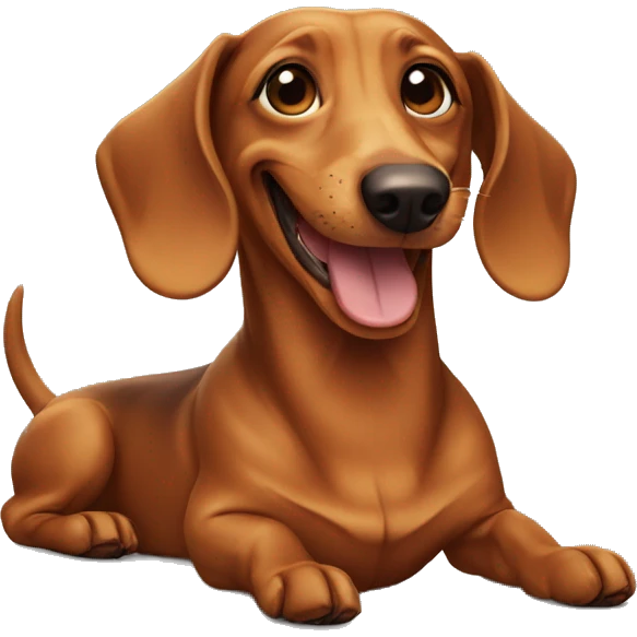 smiling dachshund emoji
