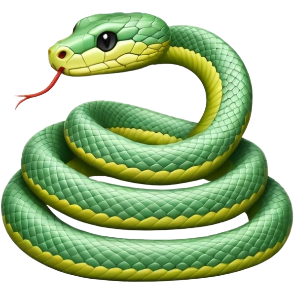 Pastel green snake emoji