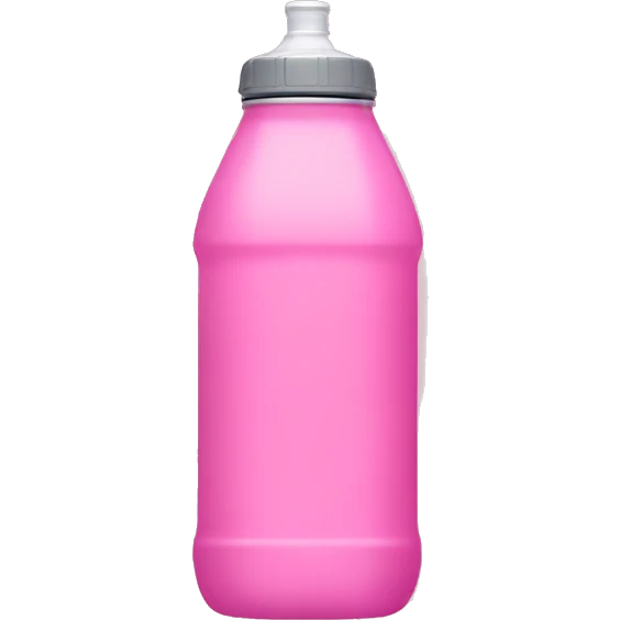Pink water bottle without a Face emoji