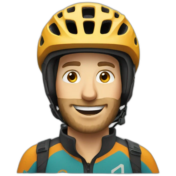enduro mountain biker emoji