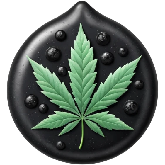 frozen caviar with cannabis leaf emoji