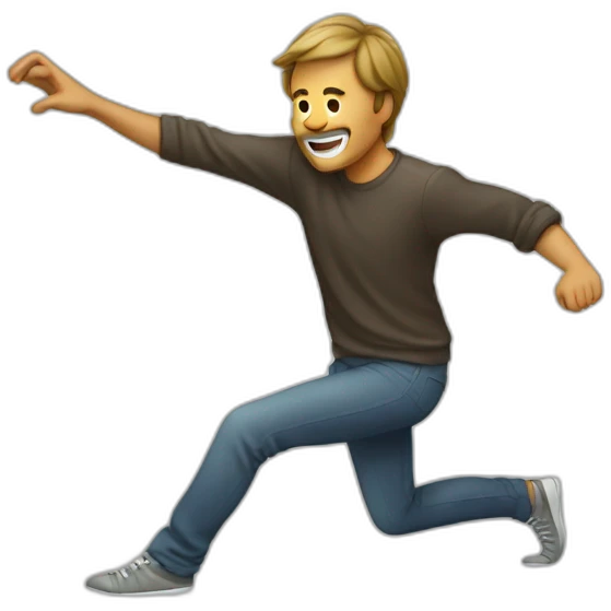 homme qui fait un dab emoji