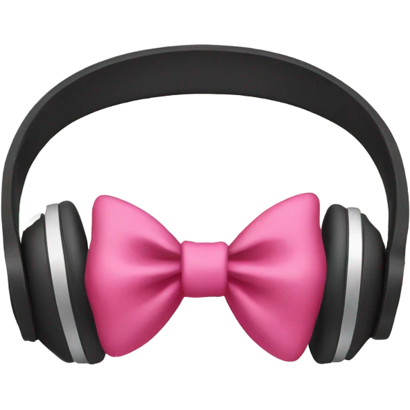 Headphones with bows emoji