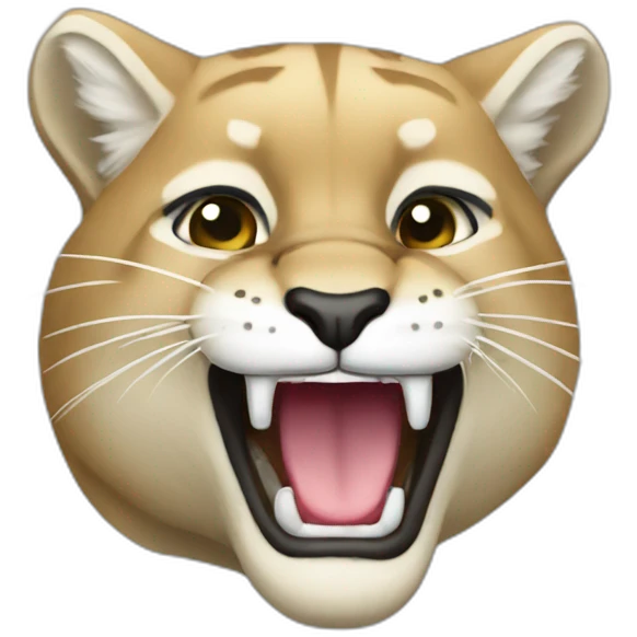 Puma riendo emoji