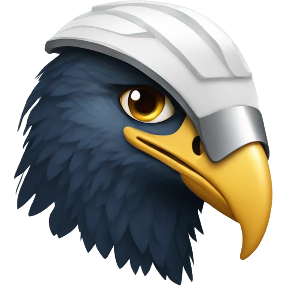 Eagle wearing helmet emoji