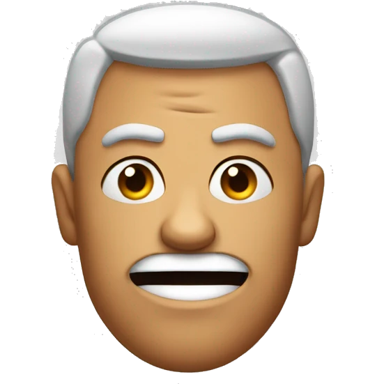 Mad emoji with small eyebrows and the eyebrows are raised up emoji