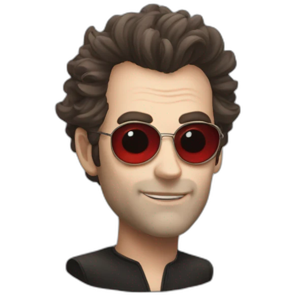 crowley red haïr from good omens emoji