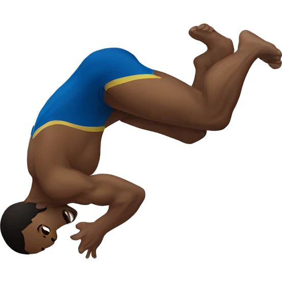 Wrestler doing backflip  emoji