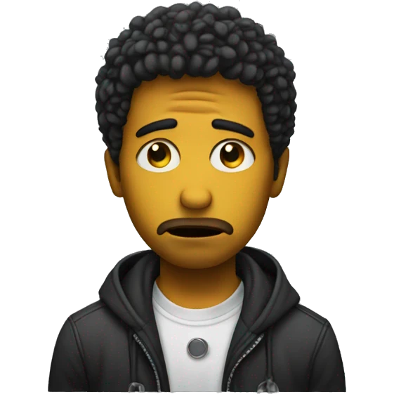 Sad musician asking for money emoji
