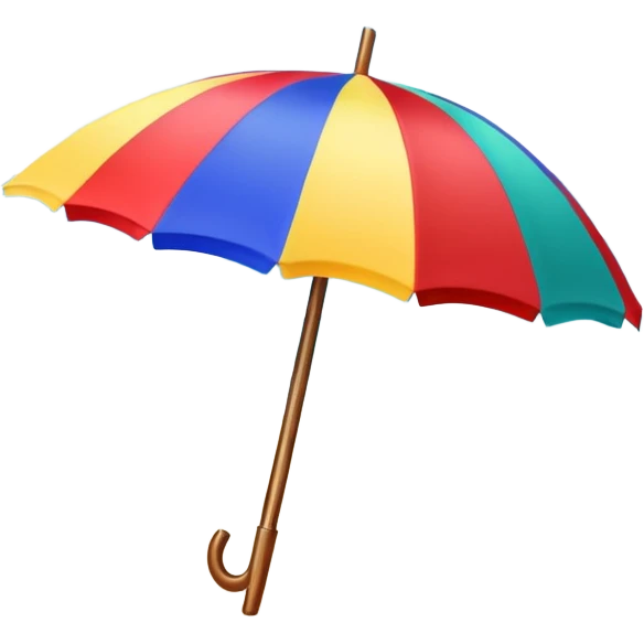 summer beach colorful umbrella, just umbrella emoji