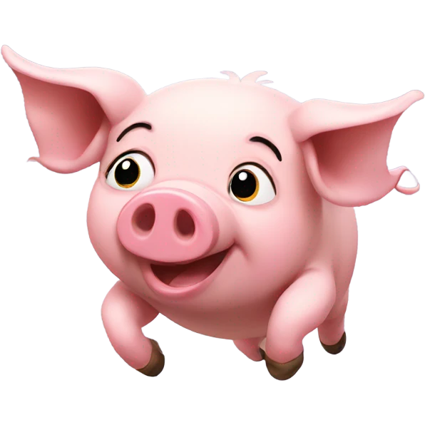 Pig flying  emoji