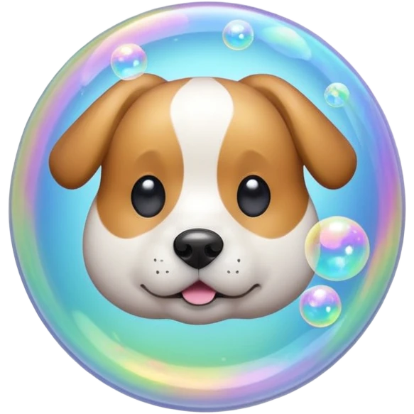 dog shaped soap bubly emoji