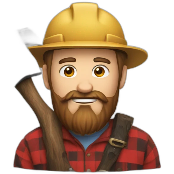 lumberjack with beard and axe emoji