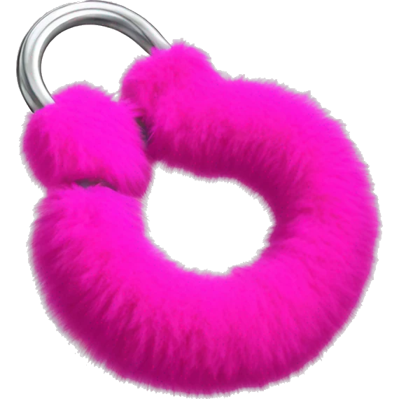 hot pink fluffy handcuffs  emoji
