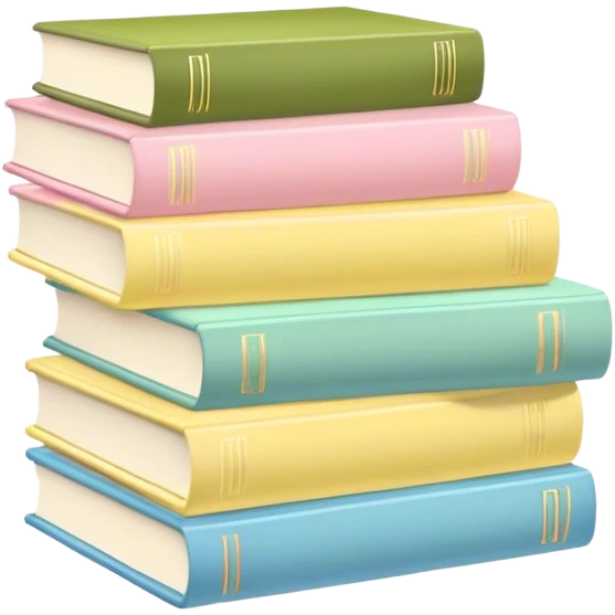 Pastel pink pastel yellow pastel blue and matcha colored books emoji