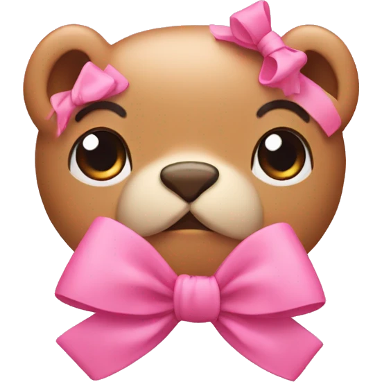 Cute pink bow  emoji