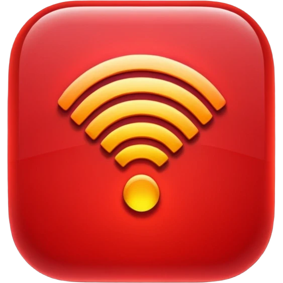 Wifi red emoji