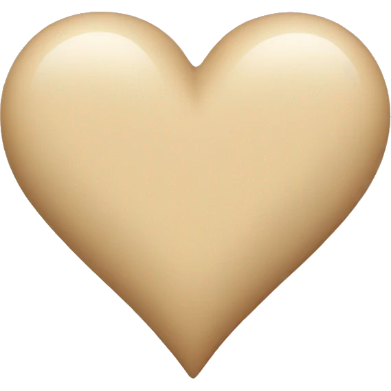 Beige heart emoji