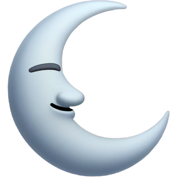 A moon going to bed emoji