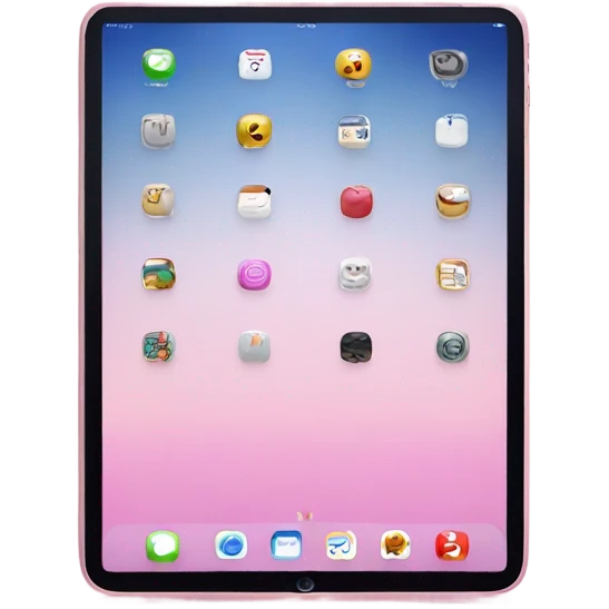 Light pink iPad emoji