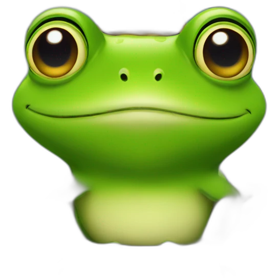 Queen frog  in forest emoji
