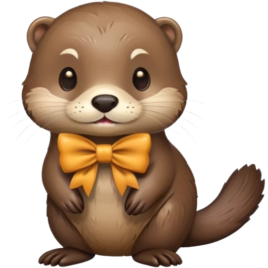 otter with bow emoji