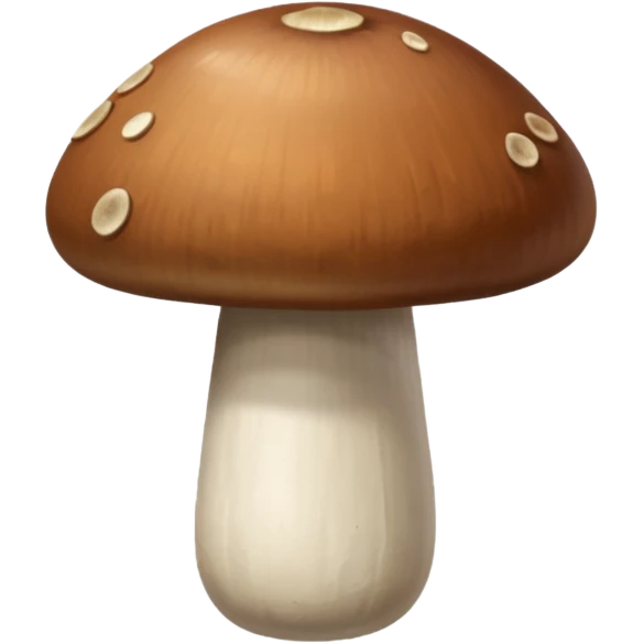 Brown chestnut baby button mushroom emoji