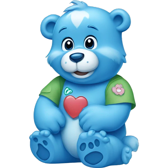 Blue care bear emoji