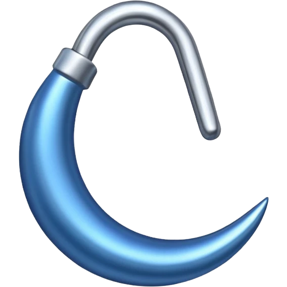 A blue hook in a circle emoji