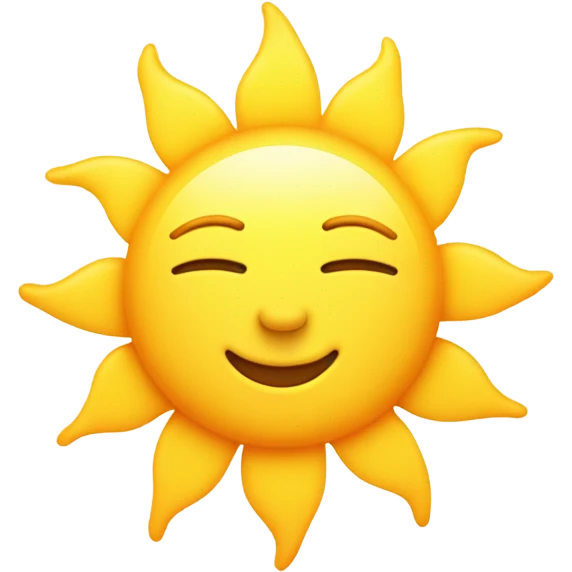 Show the Sun shining with the text that heaven is here emoji