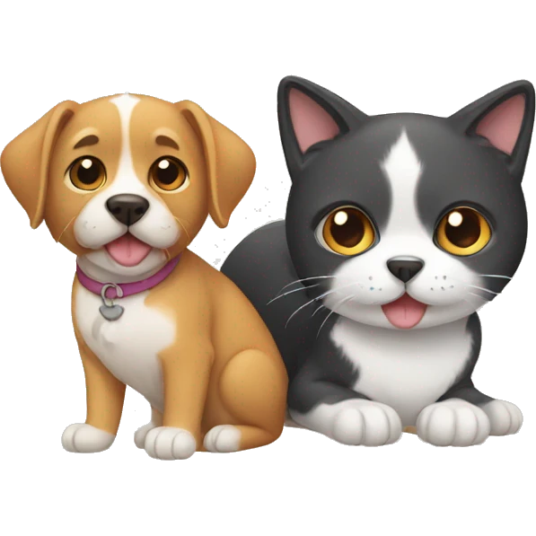 Cat with dog emoji