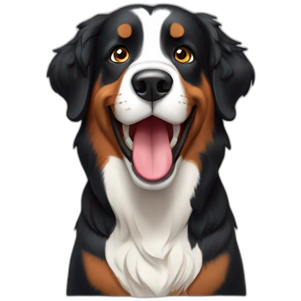 Bernese Mountain Dog barking emoji
